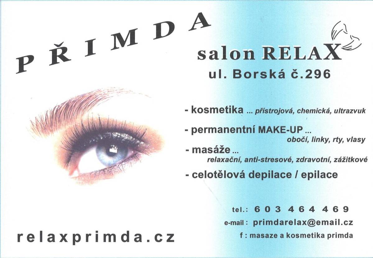 Kosmetika, permanentní make-up, masáže, celotělová depilace/epilace.