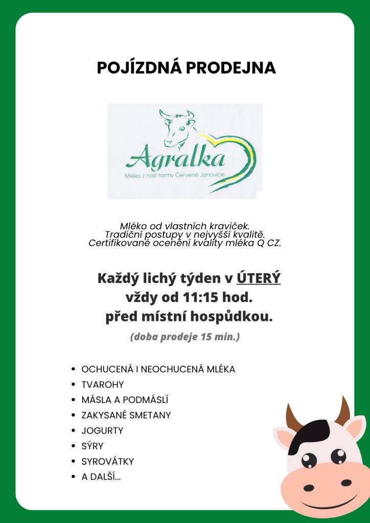 Každé LICHÉ ÚTERÝ, pravidelně od 30. 6. 2026  v čase 11:15 hod. před místní hospůdkou.