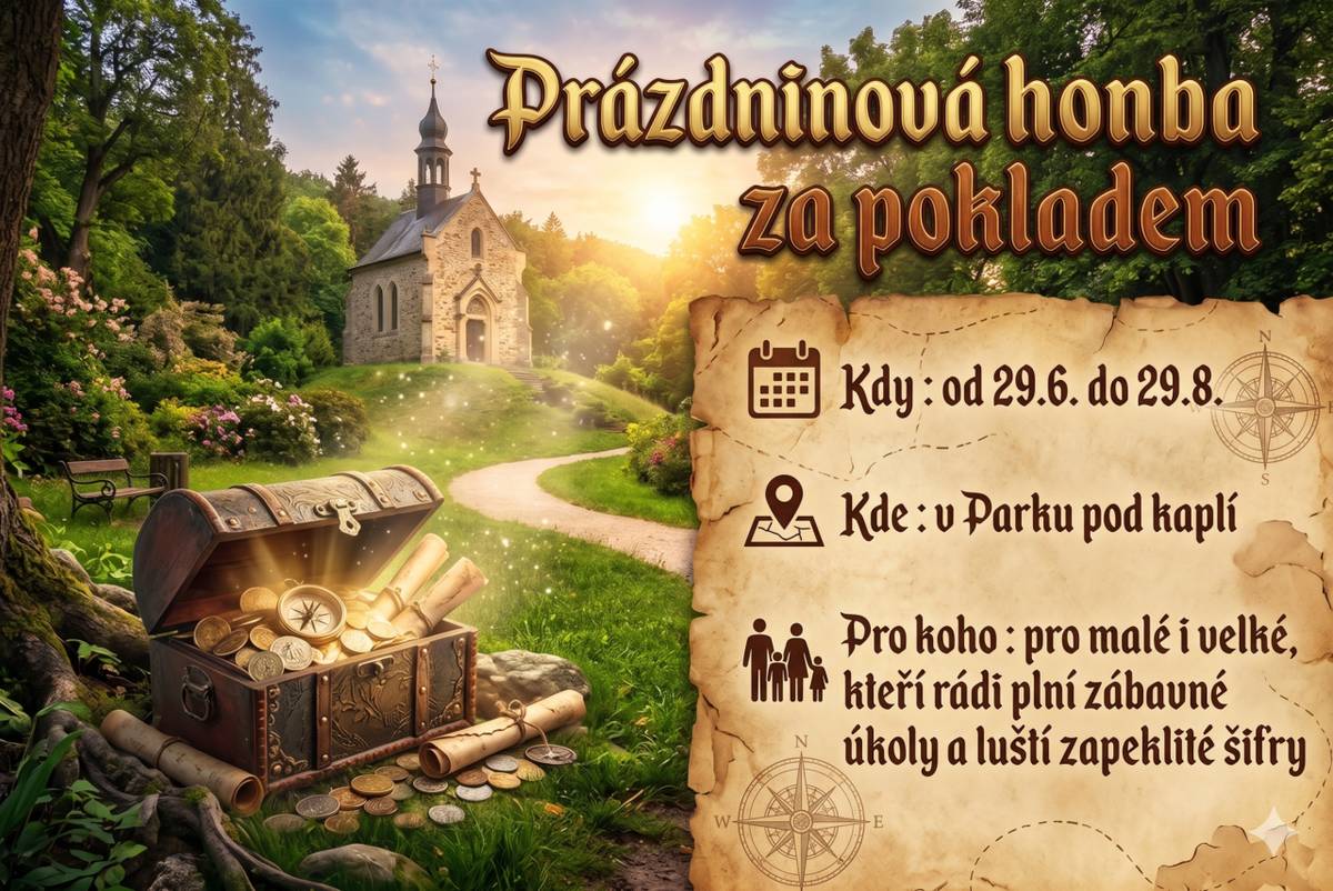 I na letošní prázdniny si pro vás základní škola ve spolupráci s obcí připravila zábavnou hru. Letos vás nečeká putování obcí, ale Honba za pokladem.