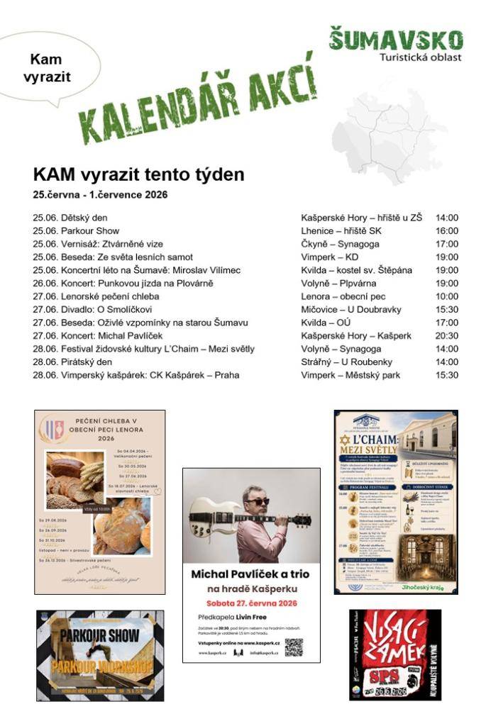 Kalendář akcí pro 26. týden 2026