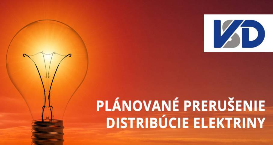 Východoslovenská distribučná, a.s., oznamuje občanom, že v pondelok 13. júla 2026, v čase od 7.30 do 12.00 hod,, bude z dôvodu rekonštrukcie vysokonapäťového vedenia prerušená distribúcia elektriny v obci Hranovnica.