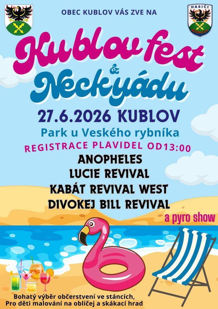 Obec Kublov Vás srdečně zve na akce, které se budou konat v rámci kublovské pouti.