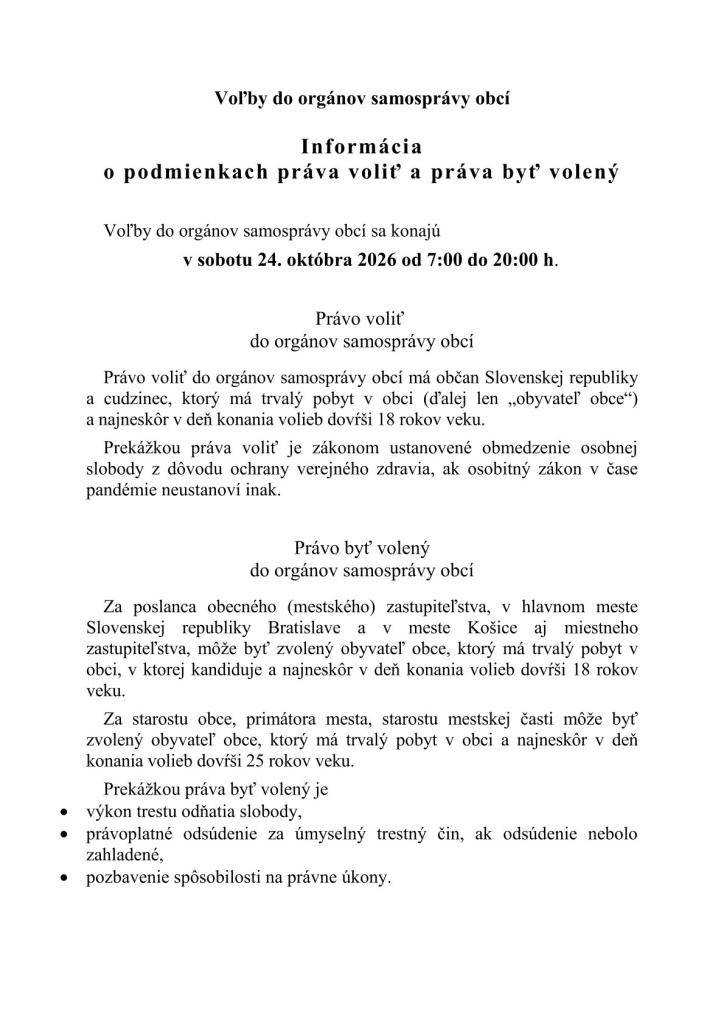 voľby 24. októbra 2026