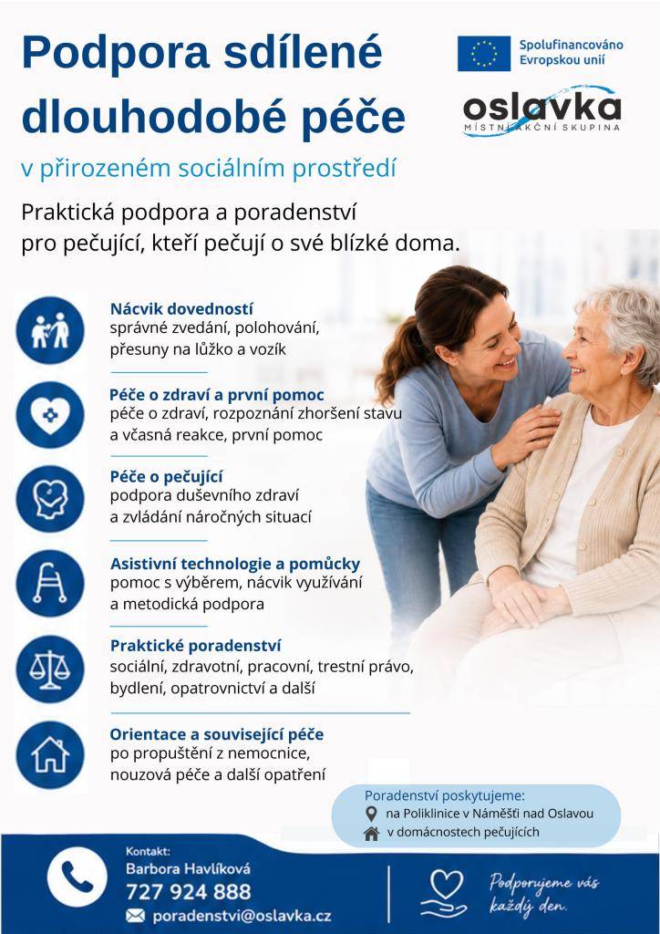 Péče o blízkého člověka, který je nemocný, senior nebo má omezenou pohyblivost, je nesmírně záslužná, ale také psychicky a fyzicky náročná práce. Abychom vám tuto každodenní péči usnadnili, spouštíme pro občany novou službu: Podporu sdílené dlouhodobé péče.