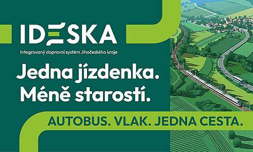 Město Český Krumlov se od 1. 7. 2026 zapojí do systému krajské integrované dopravy, nyní nově pojmenované IDESKA, který umožňuje cestování po celém regionu na jednu jedinou jízdenku, a to napříč spoji městské hromadné dopravy, příměstskými autobusy i vlaky.