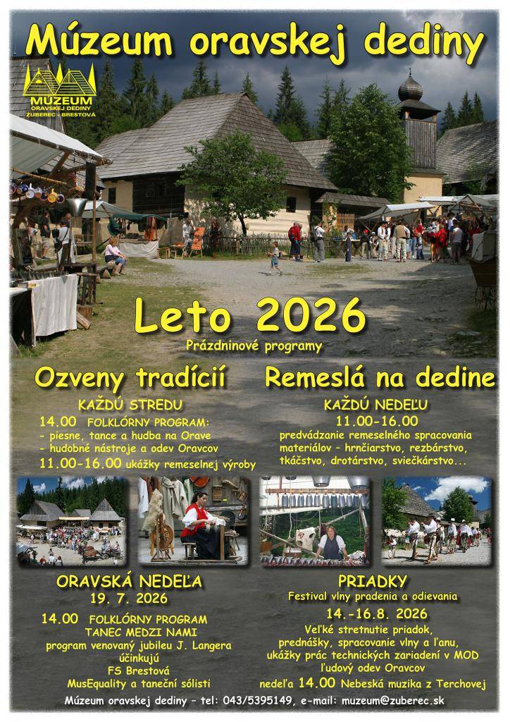 Pozývame Vás na letné programy do Múzea oravskej dediny.