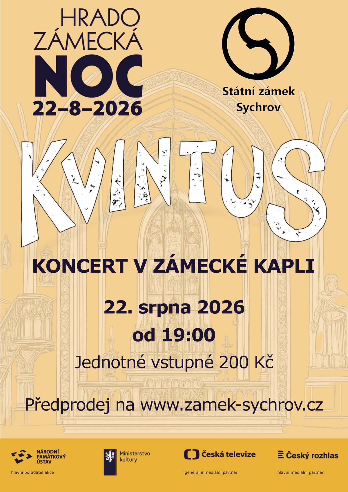 Zasíláme přehled kulturních akcí na Státním zámku Sychrov v měsících červenec a srpen.