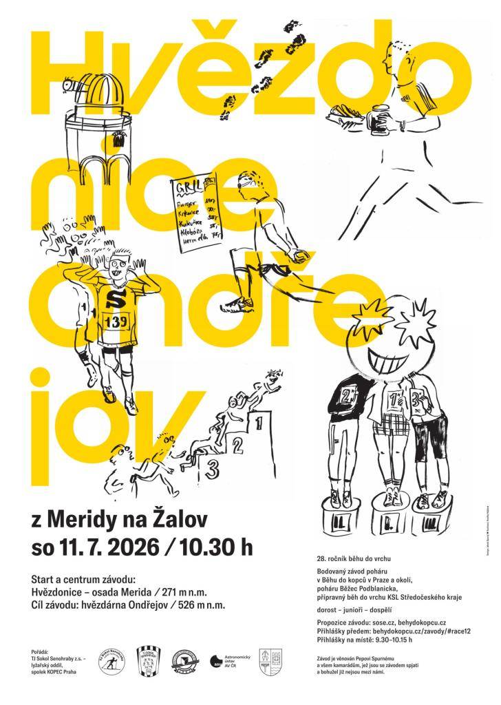 Vážení přátelé, v sobotu 11.7. 2026 srdečně zveme na 28 roč. běhu do vrchu Hvězdonice-Ondřejov  Veškeré info naleznete v příloze v Propozicích.  Těšíme se na viděnou na startu!  TJ Sokol Senohraby - lyžařský oddíl
