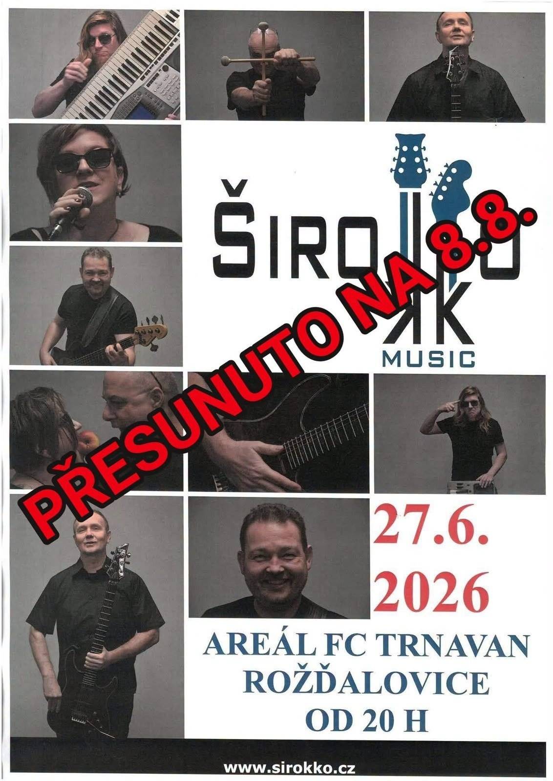 UPOZORŇUJEME, že dnešní večerní akce na FC Trnavan se přesouvá na 8. 8. 2026. Děkujeme za pochopení.