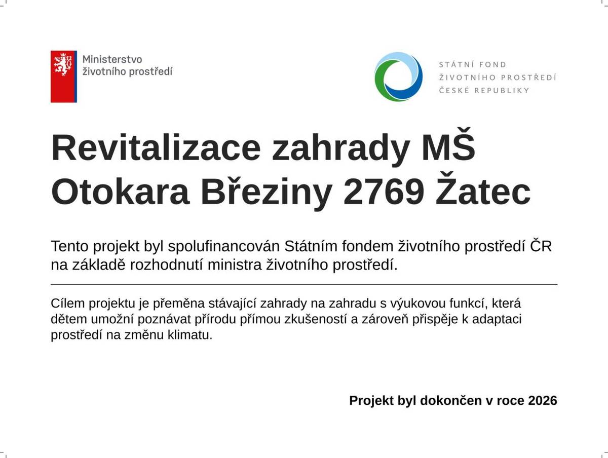 Tento projekt byl spolufinancován Státním fondem životního prostředí ČR.