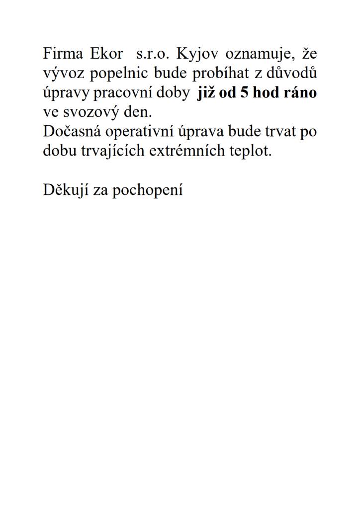 vývoz popelnic už od 5:00 hodi