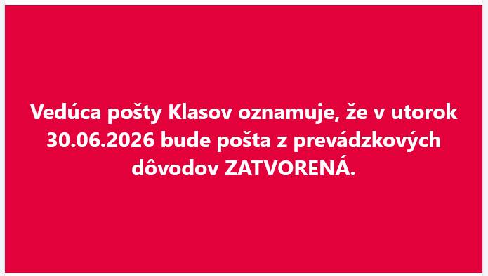 30.06.2026 ZATVORENÁ