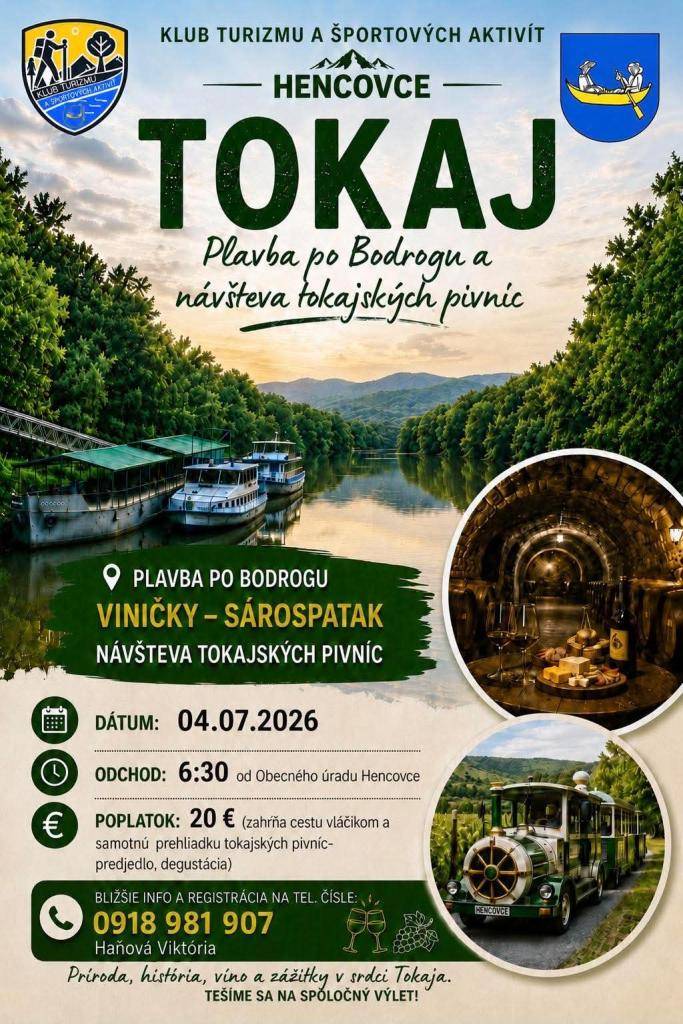 Plavba po Bodrogu a návšteva tokajských pivníc 04.07.2026