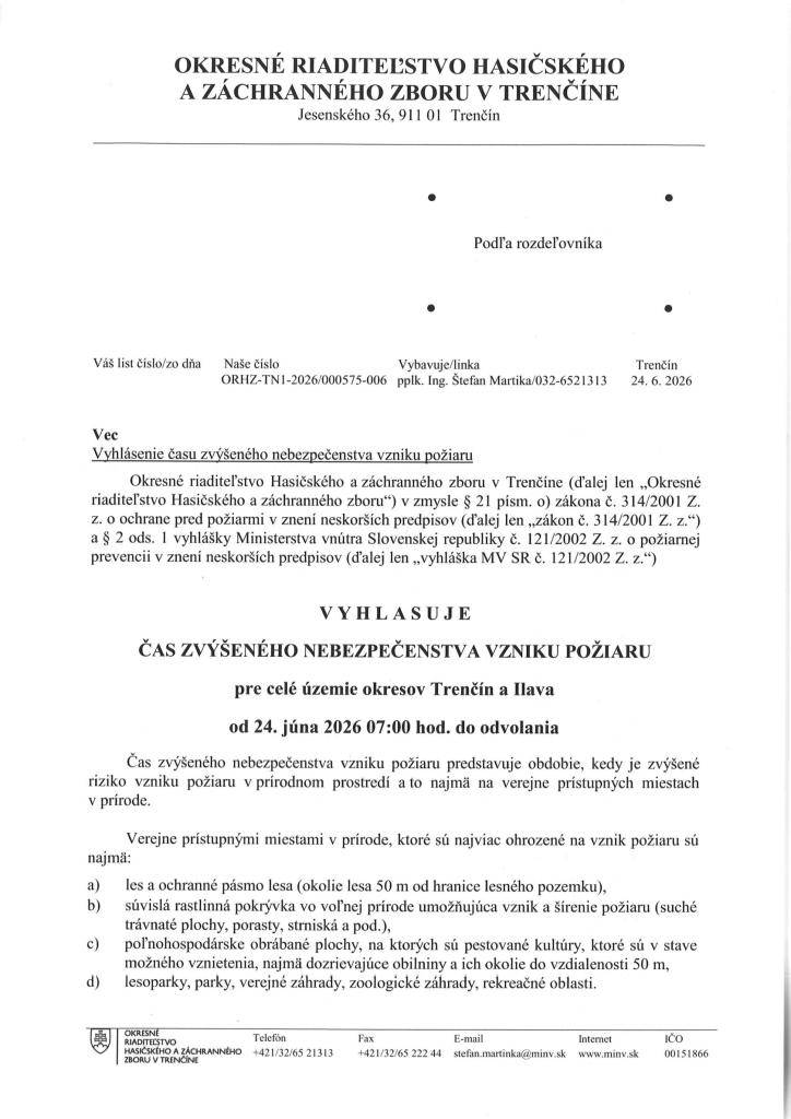 Od 24.06.2026 07:00 hod. do odvolania