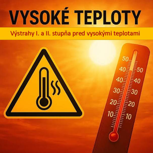 Výstrahy I. a II. stupňa pred vysokými teplotami