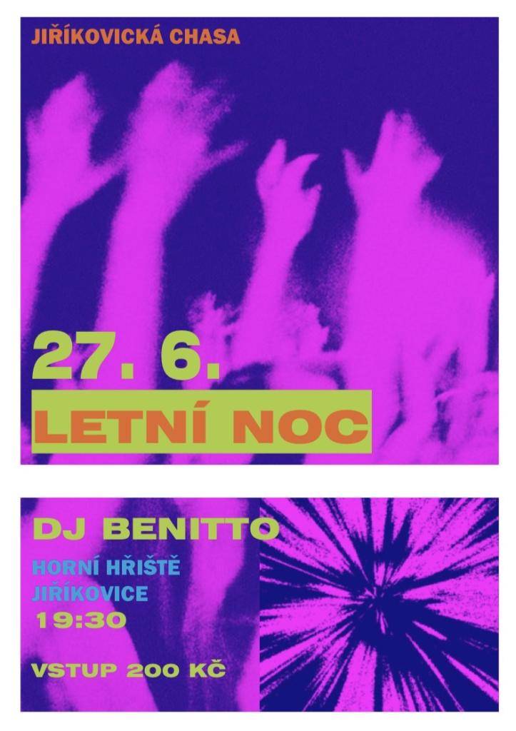 V sobotu 27.6.2026 od 19:30 hod. se ve sportovním areálu koná Letní noc.