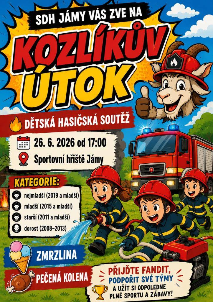 KOZLÍKŮV ÚTOK - dětská hasičská soutěž