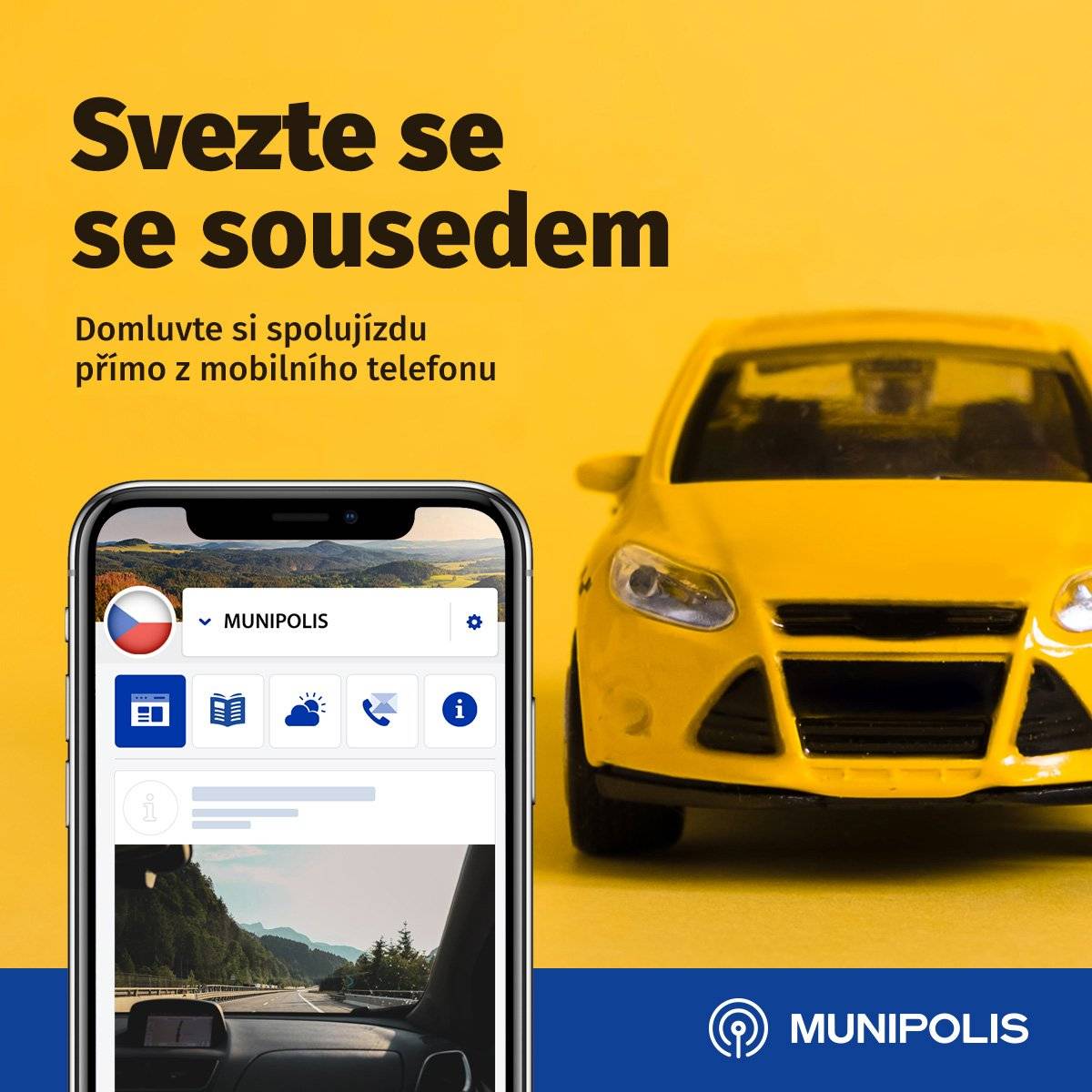 V sekci Spolujízda můžete jednoduše nabízet nebo hledat volné místo v autě – třeba na cestu do práce, do školy nebo na společnou akci. 🚗 Přidejte se a využijte výhody spolujízdy!