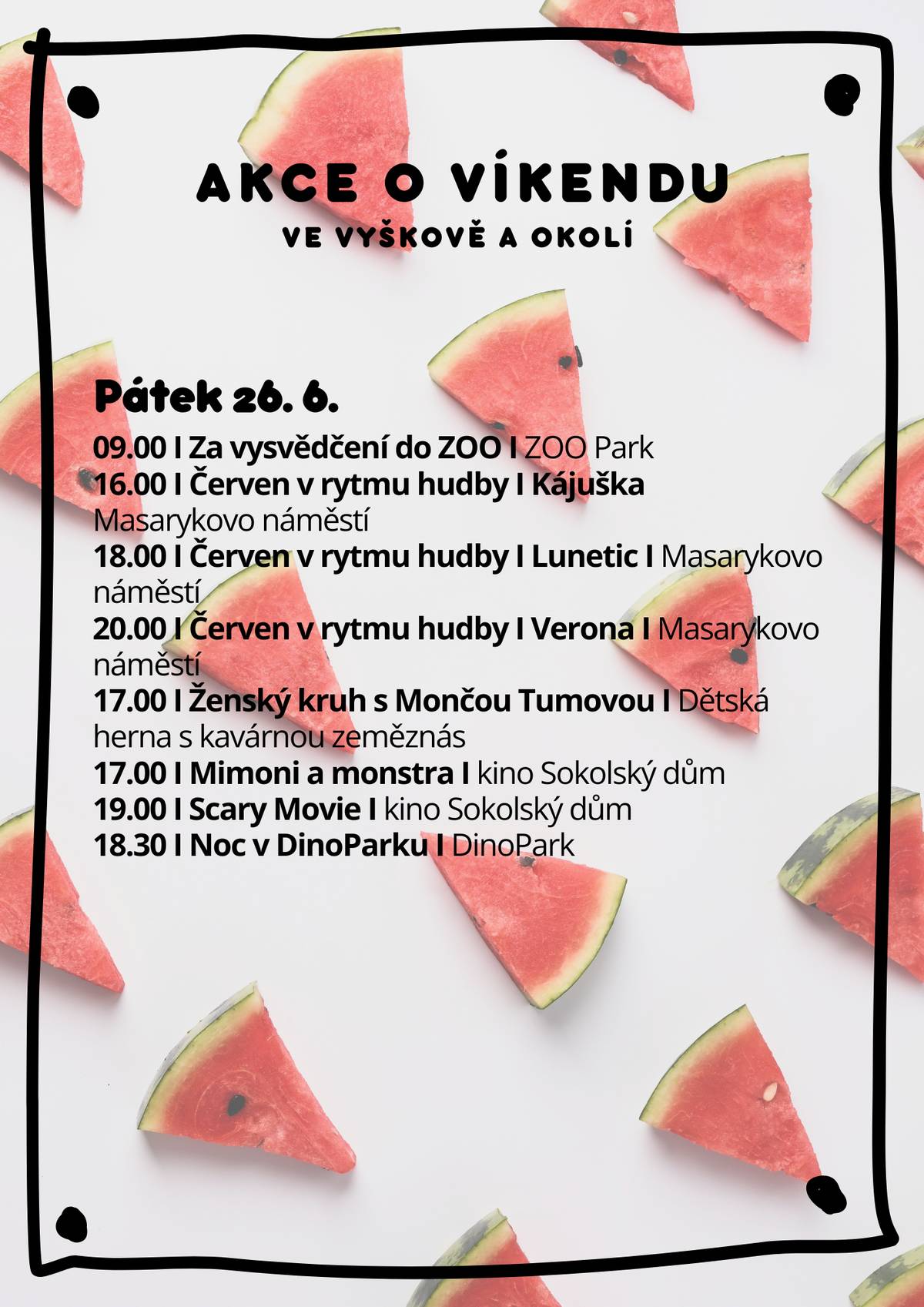 Vysvědčení jsou doma, školní tašky míří do kouta a před námi je konec týdne, který bude pořádně horký 💥🔥 Užijte si první prázdninový víkend naplno, ale nezapomeňte na dostatek tekutin a chraňte se před sluncem 😎