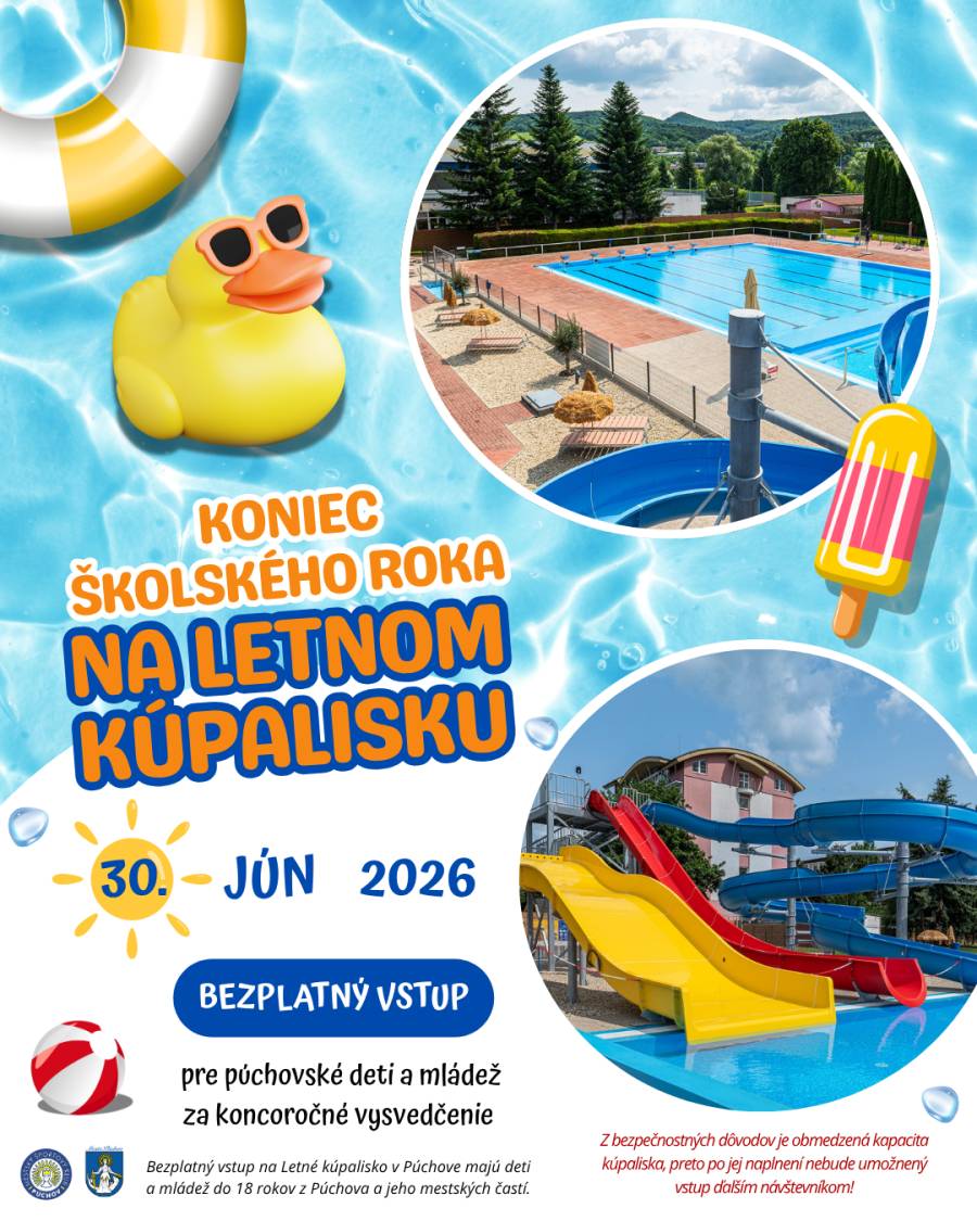 V spolupráci s MŠK Púchov sme si pri príležitosti ukončenia školského roka pripravili prekvapenie na Letnom kúpalisku v Púchove.V utorok 30. júna 2026...
