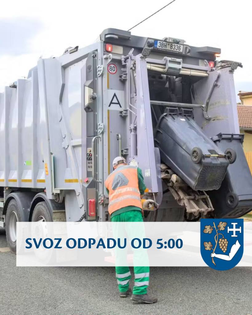 V souvislosti s přetrvávajícími vysokými teplotami bude od příštího týdne svoz odpadu dočasně zahajován již od 5:00 hodin ráno.