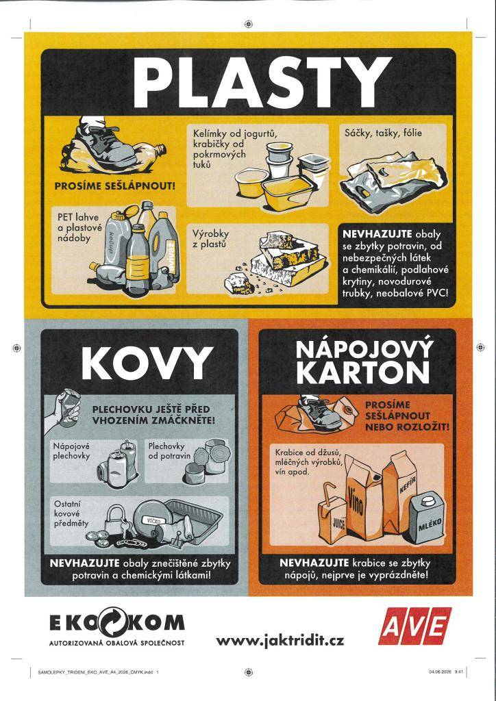 Zrušení popelnic na kovy.