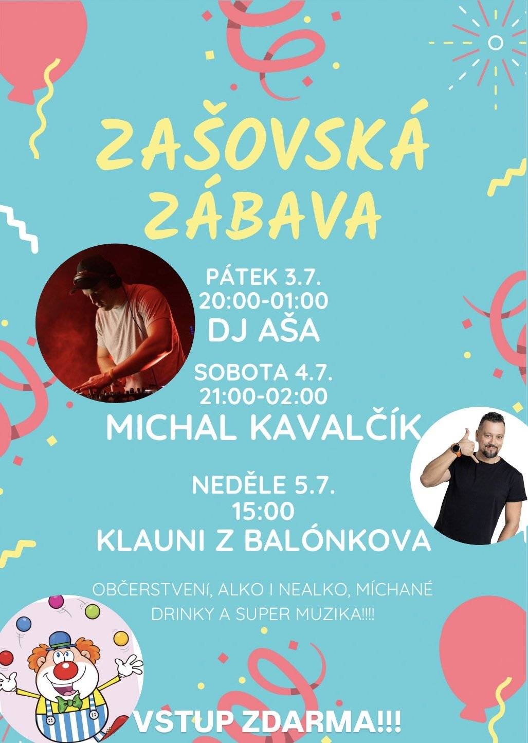 Zveme všechny na letošní bohatý program, který bude probíhat na výletišti, u Stračky, v kostele a klášteře a v ulicích obce. V pátek se můžete těšit na zábavu na výletišti, v sobotu odpoledne a v neděli po celý den na stánky s občerstvením, rukodělnými výrobky a dalším zbožím a busking – pouliční umělce. Tradiční akce letos probíhá v sobotu a neděli 4. - 5. července 2026. Podrobné informace zde: https://zasova.cz/spol/kulturni-dum/p756-zasovska-pout-2026