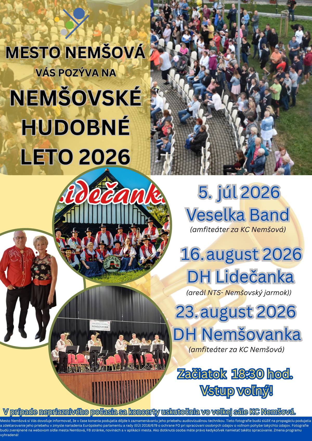 🤩Príďte si oddýchnuť, zaspievať a užiť si letný podvečer v spoločnosti kapely Veselka band...