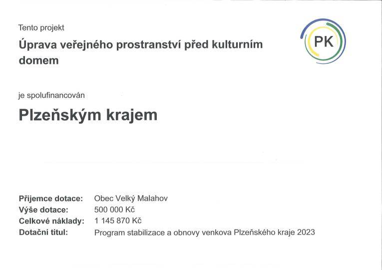 Tento projekt je spolufinancován Plzeňským krajem.