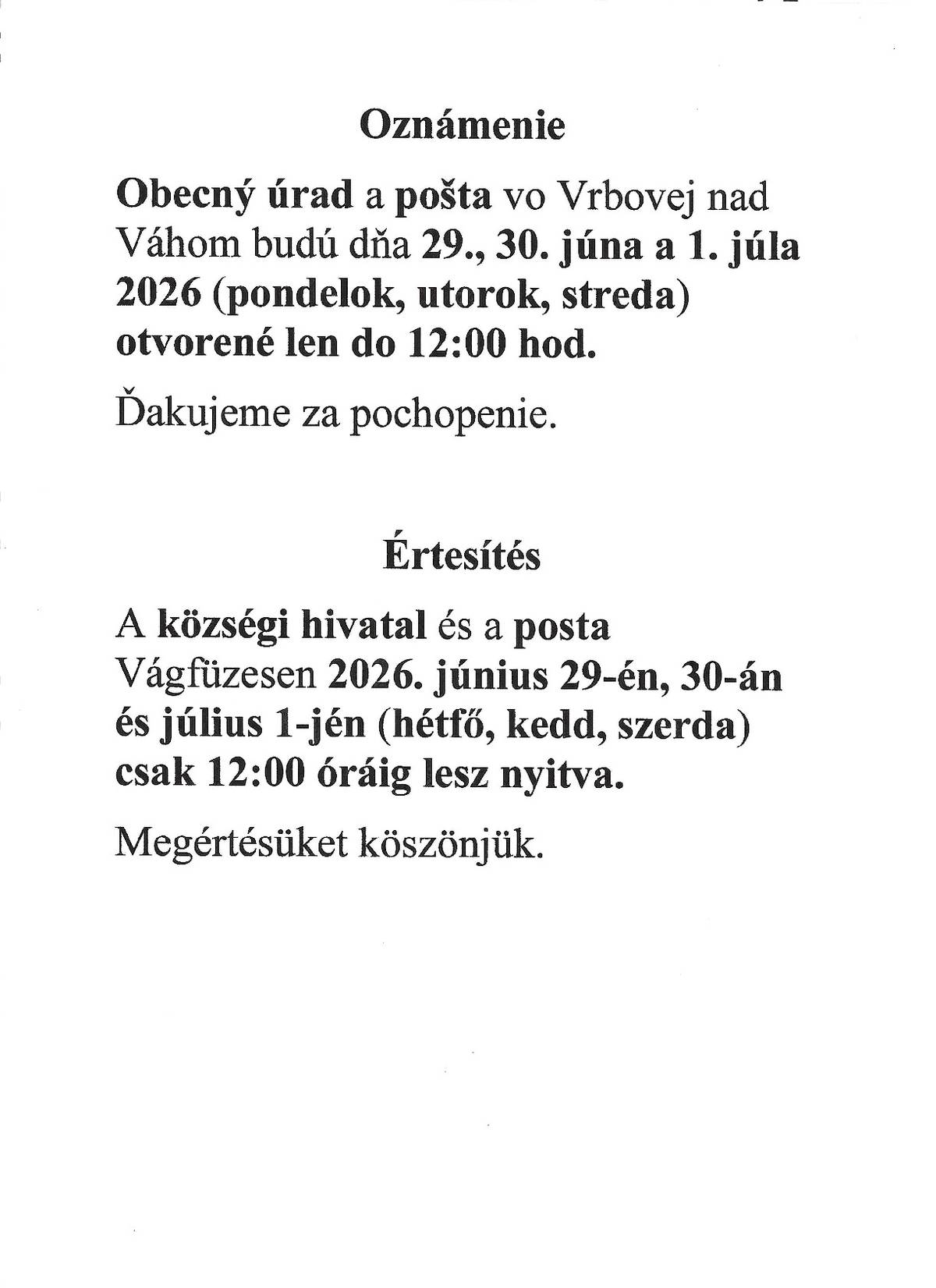 2026. június 29., 30.  2026. július 1.