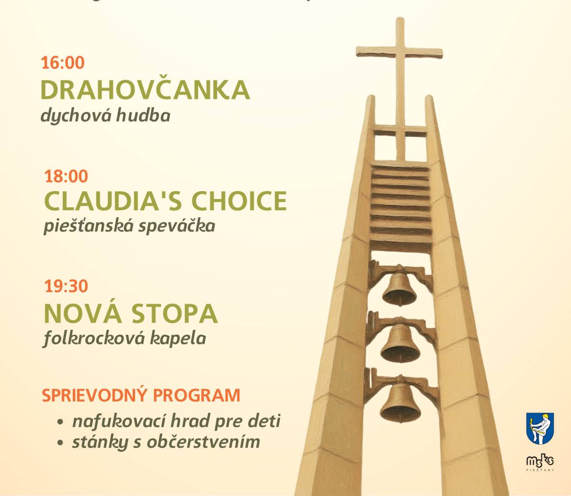 Piešťany obohatia svoje letné kultúrne podujatia o novinku. V nedeľu 5. júla 2026 sa na Námestí slobody uskutoční prvý ročník Cyrilo-metodských hodov, ktoré návštevníkom prinesú duchovný program, koncerty, tradičnú hodovú atmosféru i sprievodné aktivity pre rodiny s deťmi.