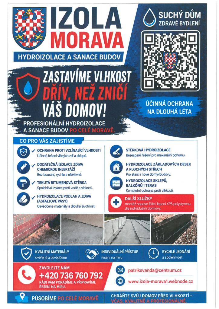 hydroizolace a sanace budov    tel. č.: 736 760 792