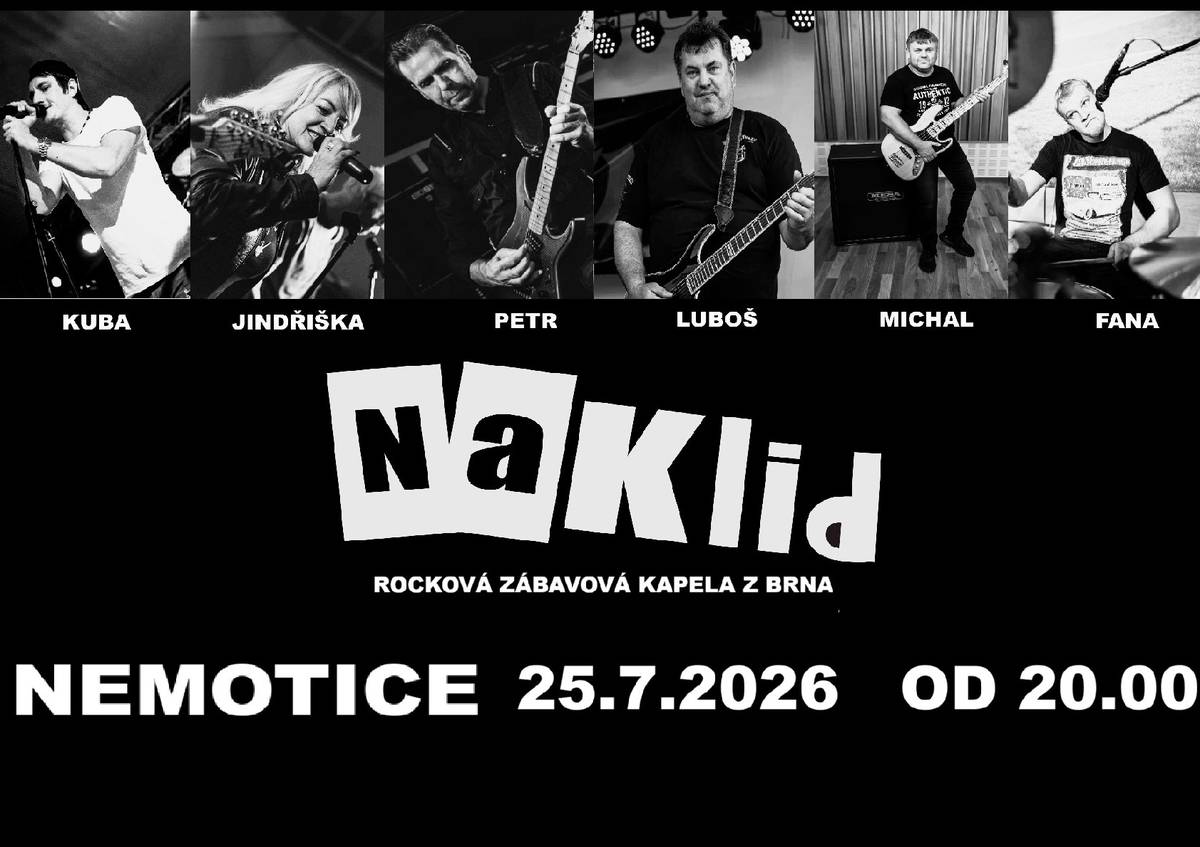 Nemotice 25.7.2026 od 20.00 hod.