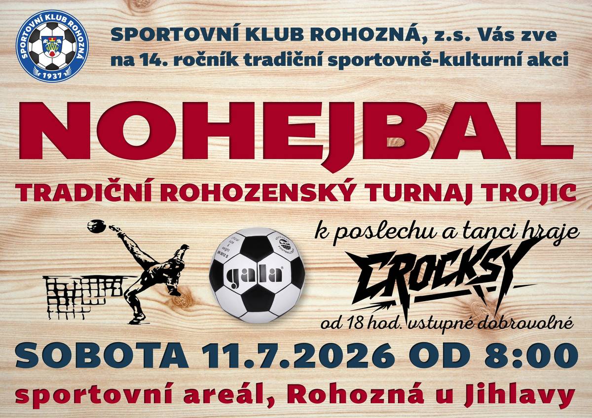 Pozvánka na Nohejbalový turnaj