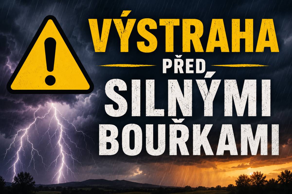 Výskyt velmi silných bouřek od 29.6.2026; 11:44; do 29.6.2026; 24:00. Doprovodné jevy: silný nárazový vítr, přívalový déšť, krupobití.