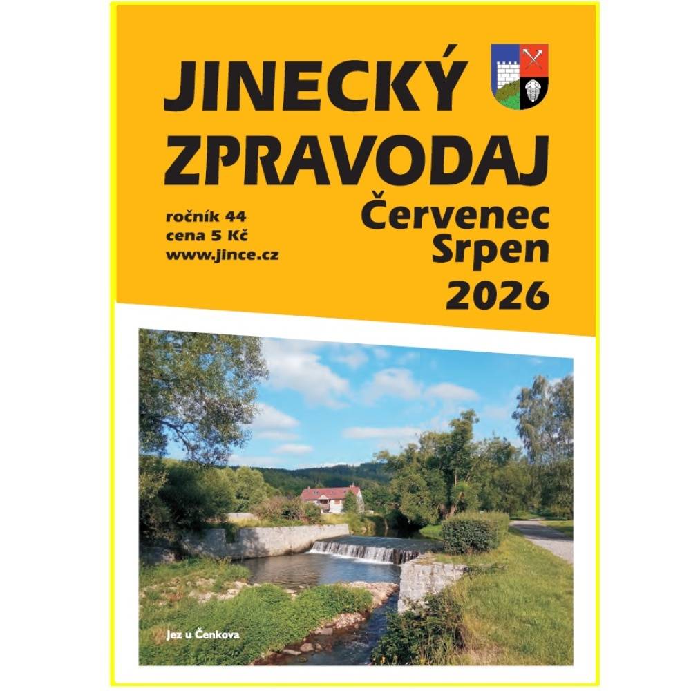 Z obsahu: Krátce z obce, uzavření ambulance praktické lékařky z důvodu rekonstrukce, informace o činnosti knihovny, zprávy ze ZŠ Jince, reportáže z konaných akcí, pozvánky na prázdniny a na září atd.