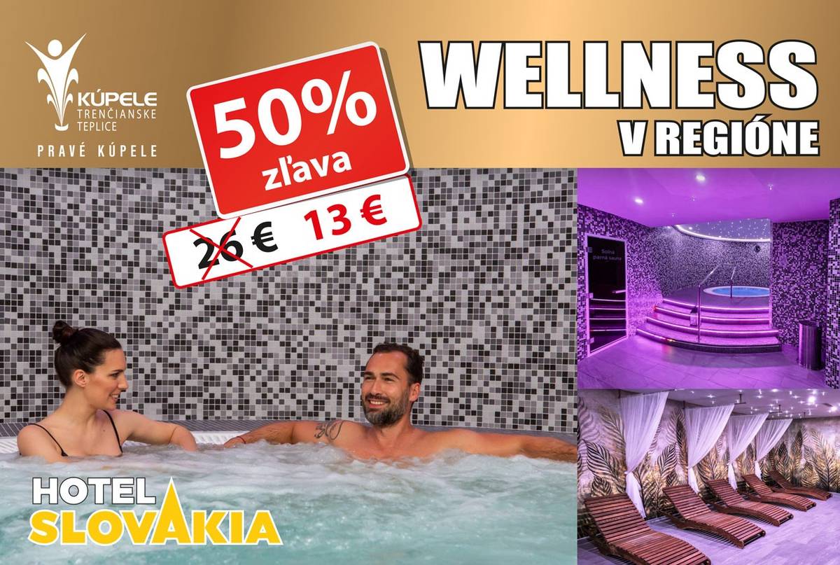Od 1. júla 2026 môžu občania s trvalým pobytom v našom meste navštíviť Wellness – Medicínske centrum „WellMed“ v hoteli Slovakia s 50-precentnou zľavou na 120 -minútový vstup. Ide o letný projekt Kúpeľov Trenčianske Teplice „WELLNESS V REGIÓNE“. Potrvá do konca augusta 2026. WellMed centrum sa rozprestiera na dvoch poschodiach a na ploche viac ako 1 [...]Čítať viac...