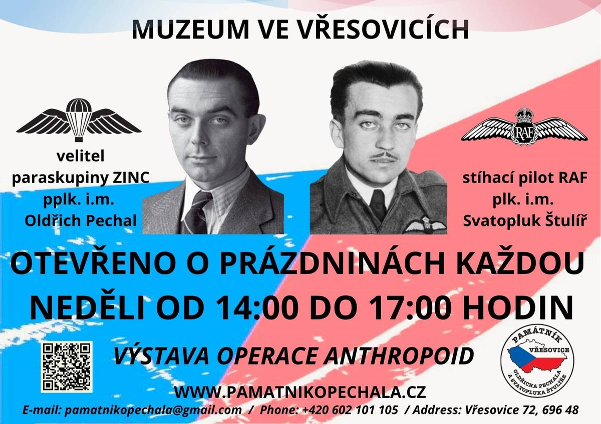 PRÁZDNINOVÝ PROVOZ VÝSTAVA OPERACE ANTHROPOID