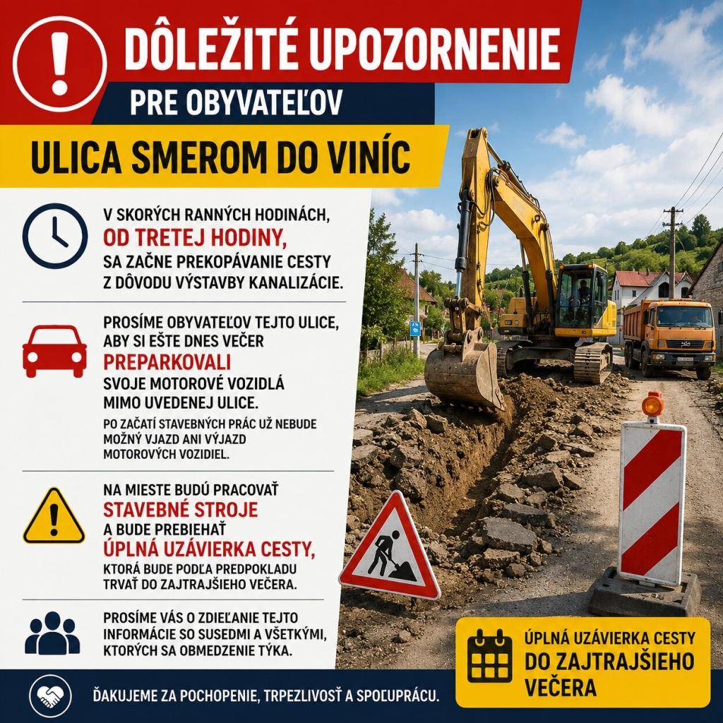 Oznam  Értesítés