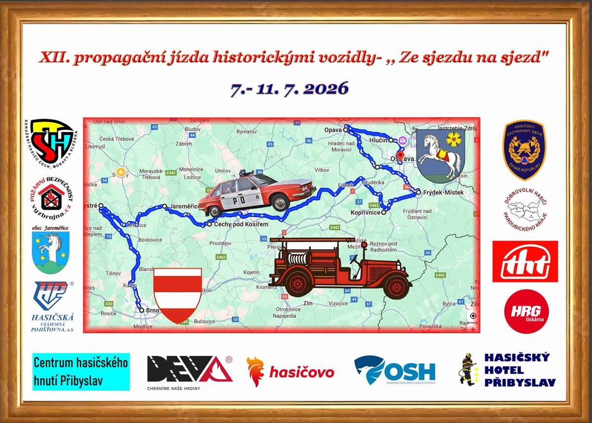 Historická vozidla se zastaví na Hukvaldech ve čtvrtek 9. července od 15 hodin u oborní brány.