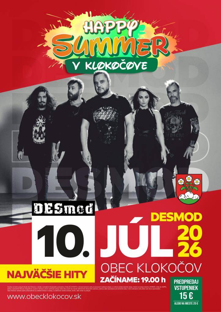 JEDINEČNÝ LETNÝ KONCERT SKUPINY DESMOD