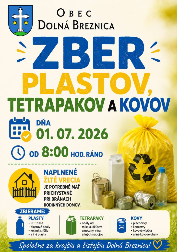 Zber plastov, tetrapakov a kovov