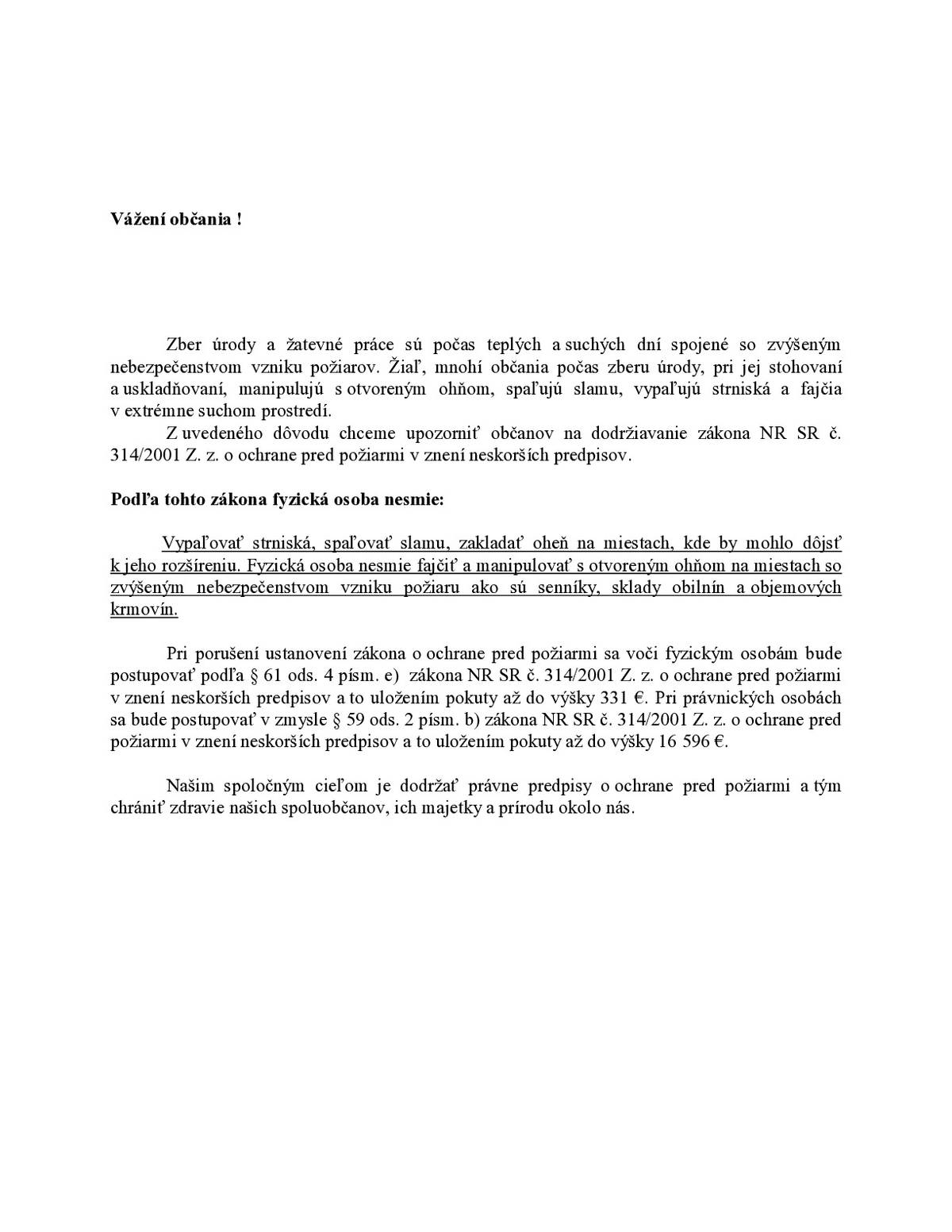 Usmernenie okresného riaditeľstva Hasičského a záchranného zboru vo Veľkom Krtíši