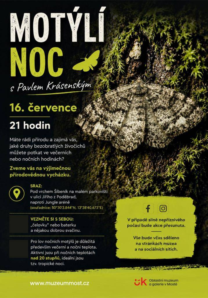 Dne 16. července 2026 od 21.00 hod.  Sraz: Pod vrchem Šibeník na malém parkovišti v ulici Jiřího z Poděbrad, naproti Jungle aréně (souřadnice: 50°30'3.844"N, 13°38'40.673"E)