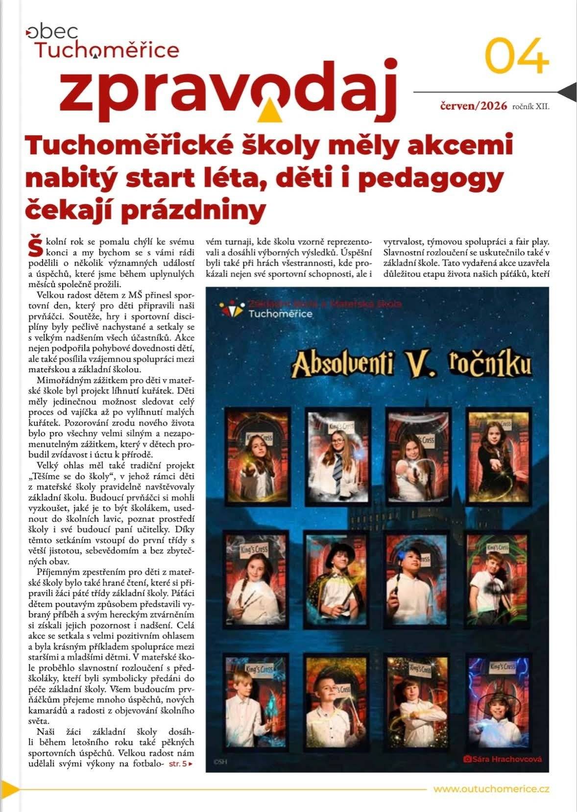 Vážení občané,  zasíláme čtvrté číslo zpravodaje roku 2026, které můžete mít v příjemné listovatelné podobě kdykoliv a kdekoliv ve svém počítači, tabletu nebo telefonu.  Pro otevření klikněte zde: Zpravodaj 4/2026 Přejeme příjemné čtení. Váš OÚ