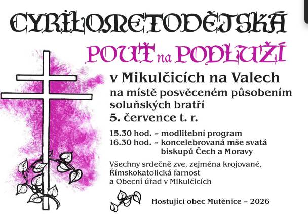 Pozvánka na Cyrilometodějskou pouť Mikulčice 2026