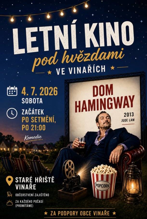 Letní kino Vinaře 4.7.2026
