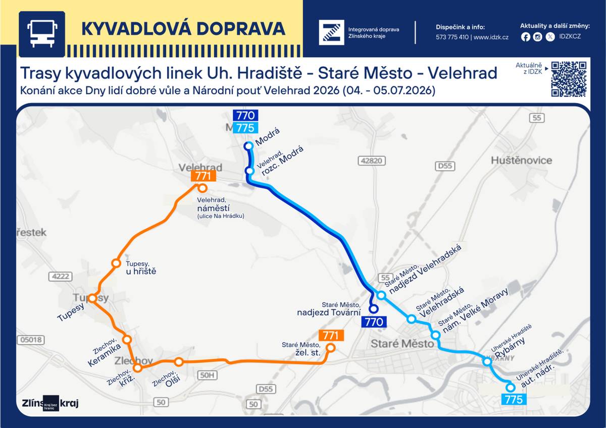 Na Dnech lidí dobré vůle 2026 bude zajištěna kyvadlová doprava pro účastníky akce.