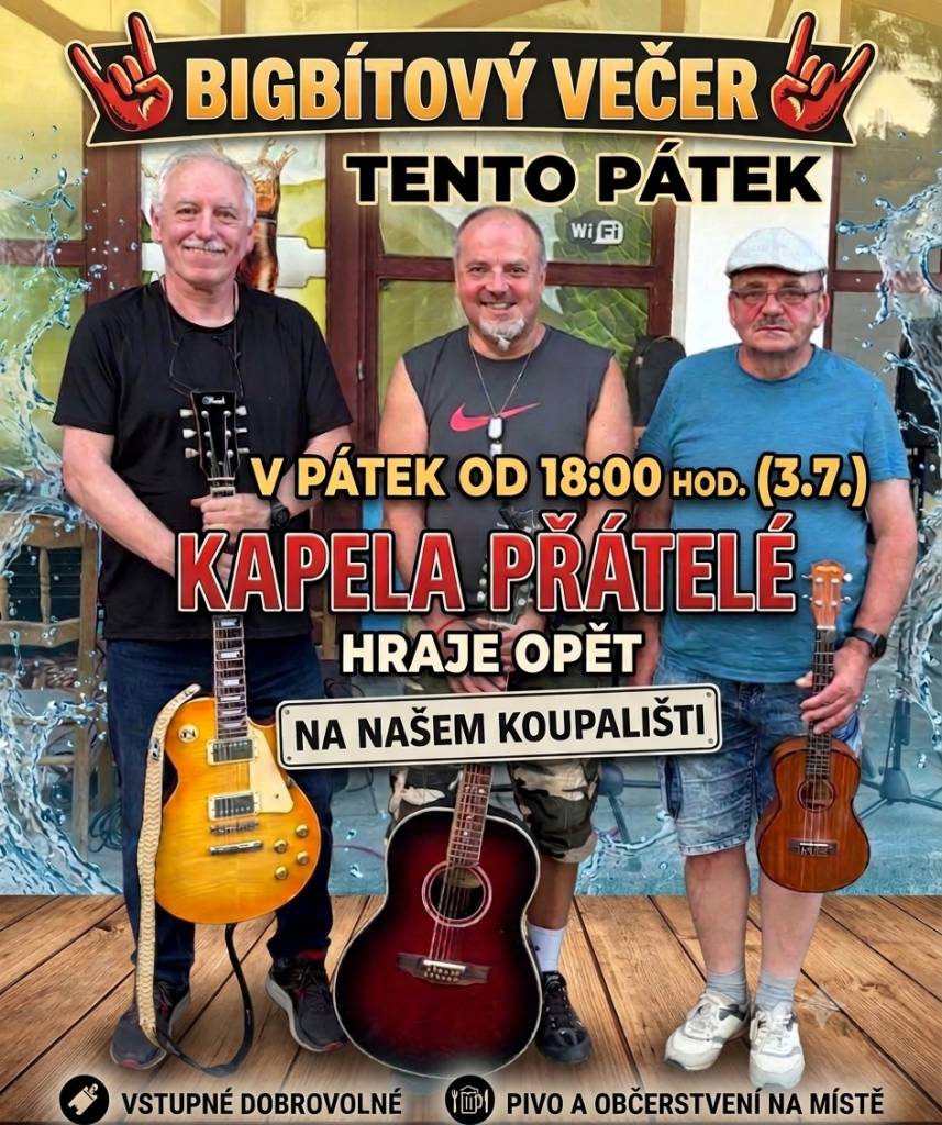3.7. od 18hod, koupaliště