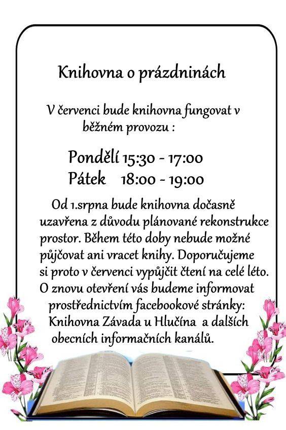 Knihovna o prázdninách